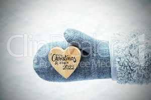 Glove, Fleece, Heart, Snow, Merry Christmas And A Happy 2022