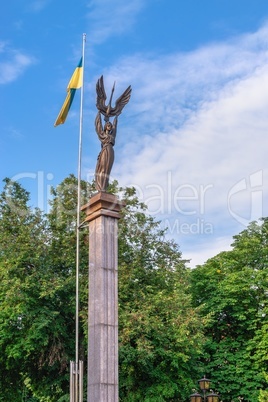 Monument of independence in Ternopil, Ukraine