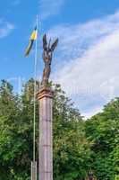 Monument of independence in Ternopil, Ukraine