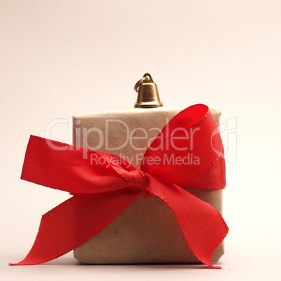 Gift box with a red bow