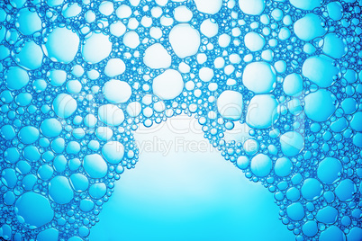 Синий пузырьковый фон