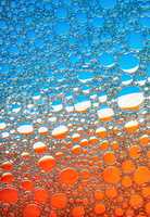 blue and orange bubbles