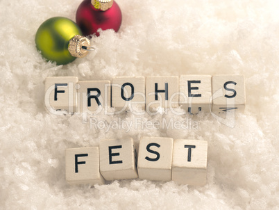 German Merry Christmas, Frohes Fest