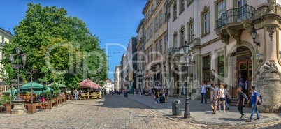 Market square in Lviv, Ukraine