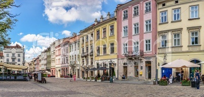 Market square in Lviv, Ukraine