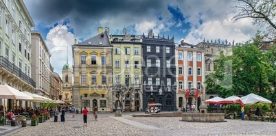 Market square in Lviv, Ukraine