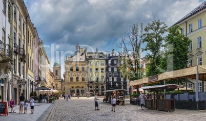 Market square in Lviv, Ukraine