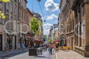 Galitskaya street in Lviv, Ukraine