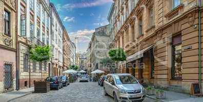Armenian street in Lviv, Ukraine