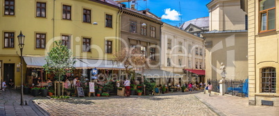 Galitskaya street in Lviv, Ukraine