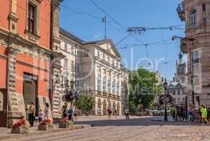 Market square in Lviv, Ukraine