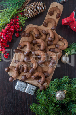 Schokoladen Kipferl, Weihnachtsplätzchen