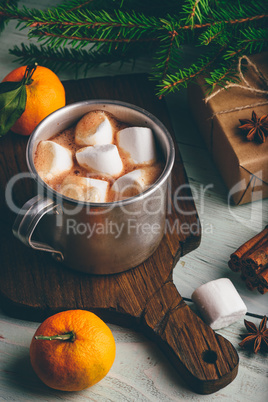 Hot chocolate with marshmallows