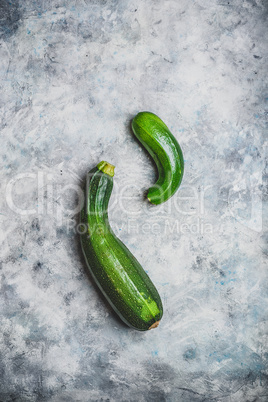 Two fresh zucchini