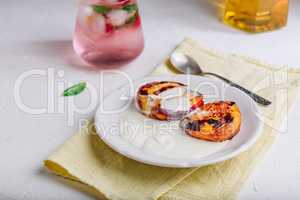 Oven Roasted Peaches with Honey