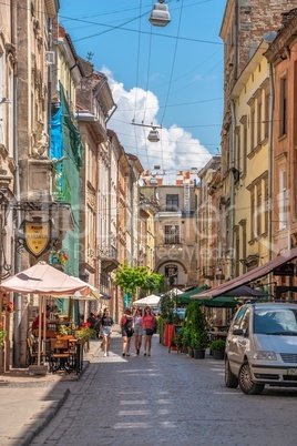 The old town in Lviv, Ukraine The old town in Lviv, Ukraine