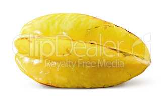 Ripe yellow carom isolated on a white