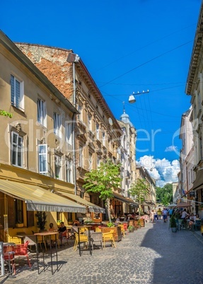 The old town in Lviv, Ukraine