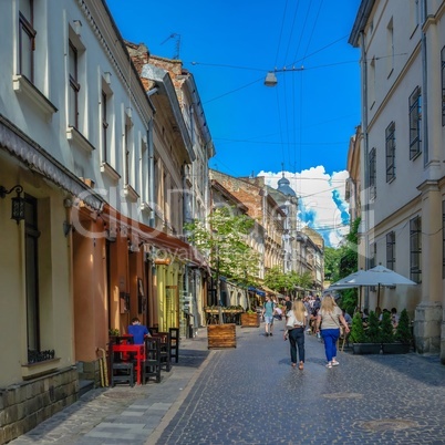 The old town in Lviv, Ukraine