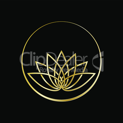 Abstract lotus flower logo design