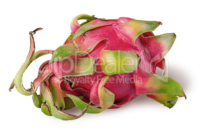 Dragon fruit horizontally isolated on a white