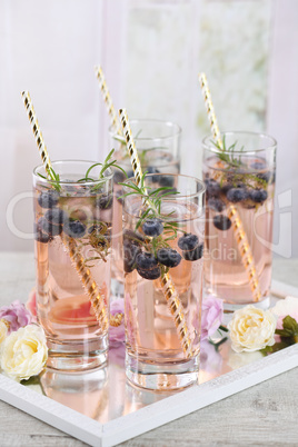 Blueberry cocktail Lambrusco wine