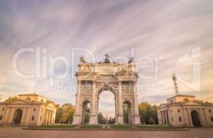 Arco della Pace - Peace Arch in Milan, Italy.