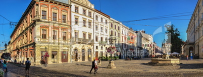 Market square in Lviv, Ukraine