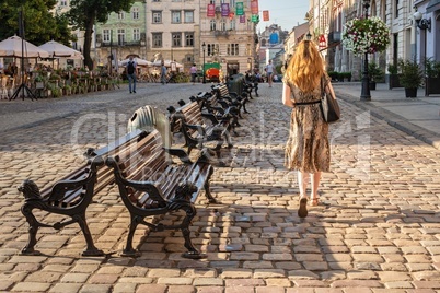 Market square in Lviv, Ukraine