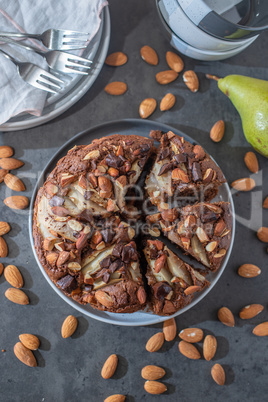 Birnen Schokoladen Kuchen