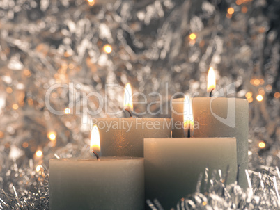 Fourth Advent candle burns