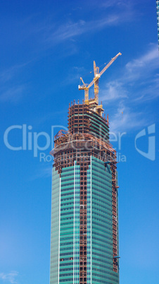 skyscraper develop on sky background