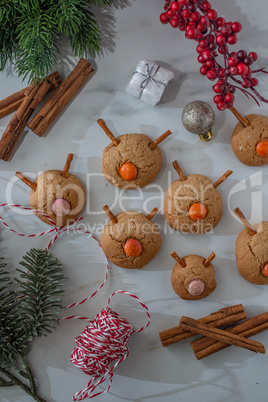 Weihnachtliche Rentier Plätzchen