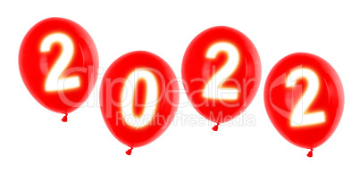 year 2022 balloons