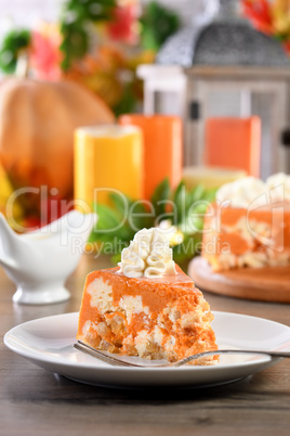 Pumpkin and cottage cheese casserole