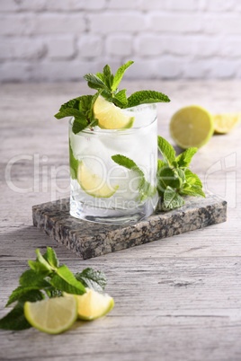 Refreshing summer cocktail mojito