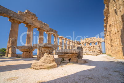 Greek temple in the archaeological park of Selinunte in Sicily.