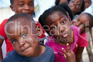 Young and full of life. Shot of kids at a community outreach event.