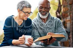 Go ahead and read this part. Shot of a happy senior couple enjoying quality time at the park.