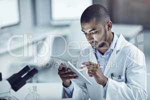 My final results match up with my hypothesis. Shot of a scientist recording his findings on a digital tablet.