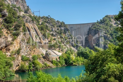 Oymapinar Dam in Manavgat, Turkey