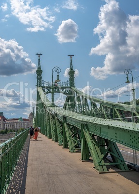 Liberty Bridge in Budapest, Hungary