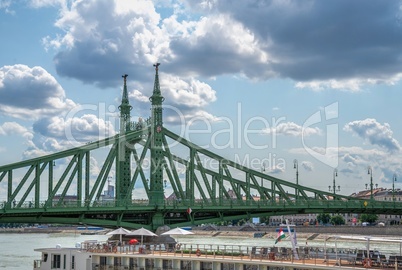 Liberty Bridge in Budapest, Hungary