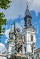 Statue of Sandor Petofi in Budapest, Hungary