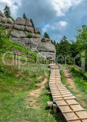 The rock complex of Tustan in Ukraine