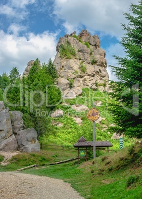 The rock complex of Tustan in Ukraine