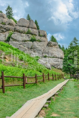 The rock complex of Tustan in Ukraine