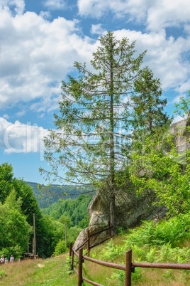 The rock complex of Tustan in Ukraine