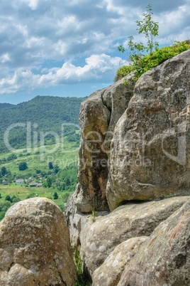 The rock complex of Tustan in Ukraine