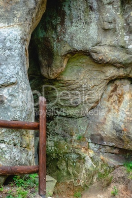 The rock complex of Tustan in Ukraine